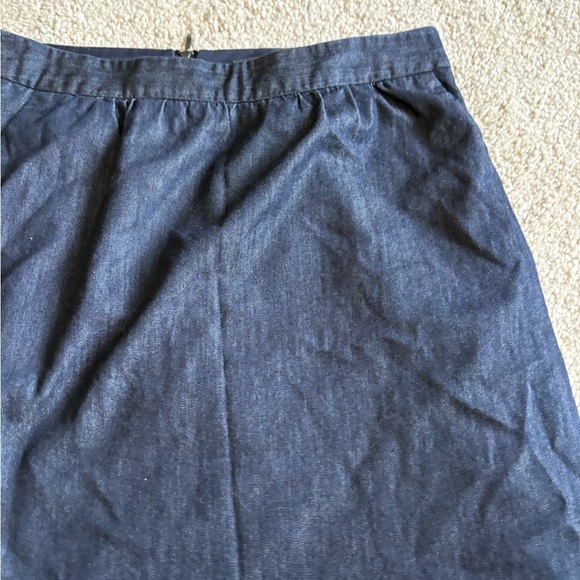 Outback Red Chambray Blue Mini Skirt A Line Size 6 - Picture 3 of 16